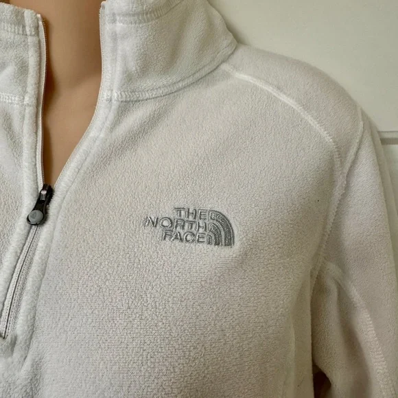 The North Face white Quarter-Zip fleece, size S - Picture 4 of 5